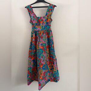 Urban Outfitters Multicolor Abstract Midi Dress